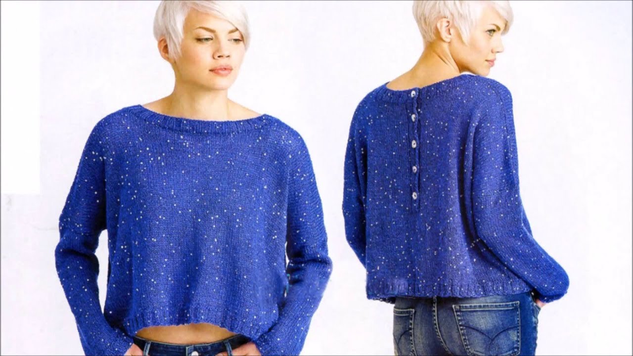 Короткий Пуловер Спицами - 2019 / Short Pullover Knitting Needles / Kurze Pullover Stricknadeln