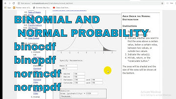 Normal Distribution and Binomial Distribution MATLAB Code | binopdf normcdf Mean Variance