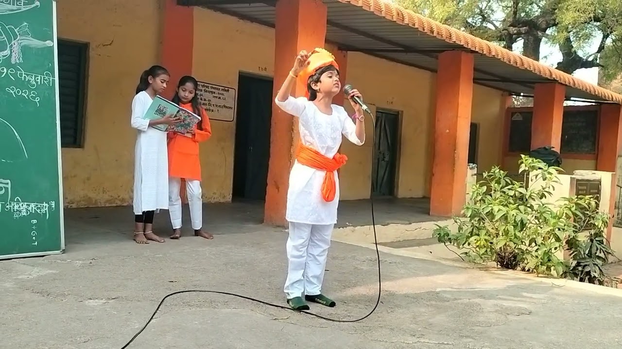 ###शिवजयंतीनिमित्त लहान मुलीचे दमदार असे भाषण जि. प. उच्च प्राथमिक शाळा हडस पिंपळगाव***