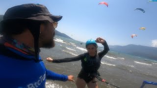 Akyaka Kite Sahilinde Dönüş Dersi Çalışması | Nihan ile Kiteboard Eğitimi