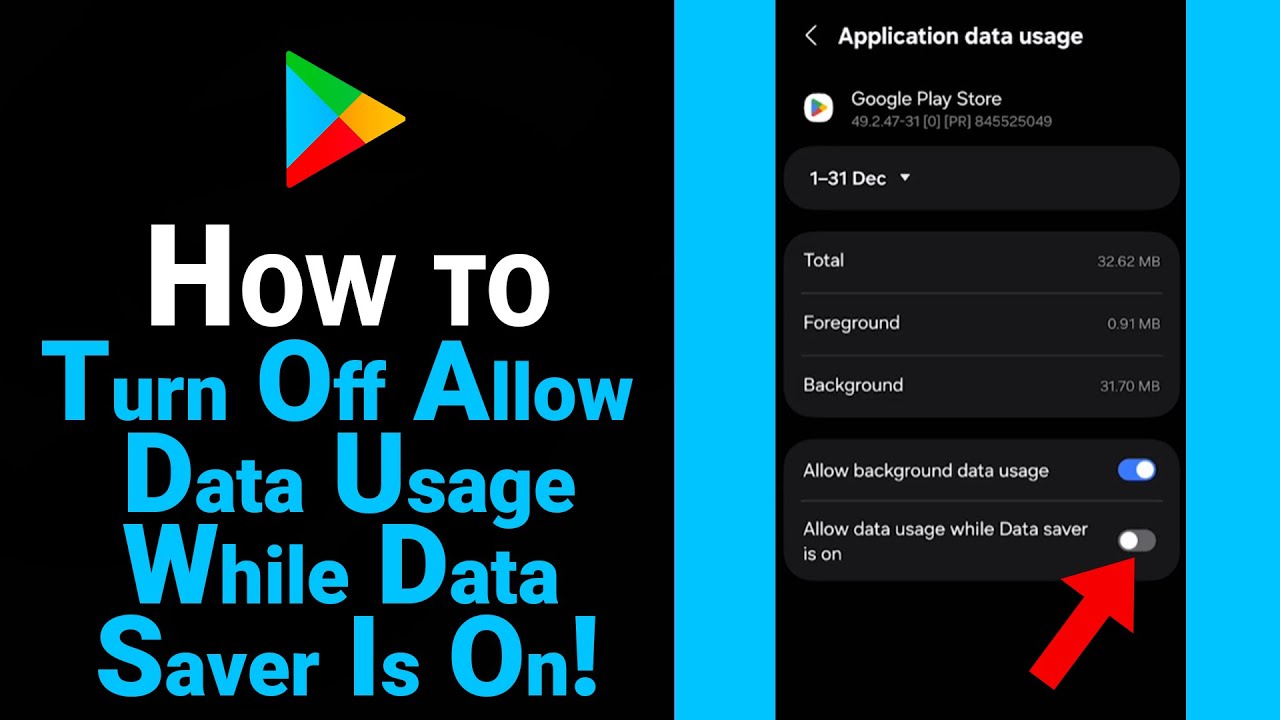 How to Turn Off Allow Data Usage While Data Saver Is On in Google Playstore [NEW]
