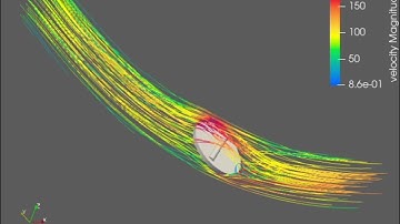 Transient Simulation of Velocity Streamlines over the Throttle in an Elbow