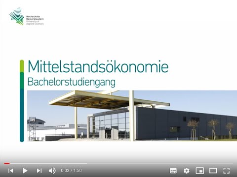 Betriebswirtschaft studieren im Studiengang Mittelstandsökonomie an der HS KL, Campus Zweibrücken