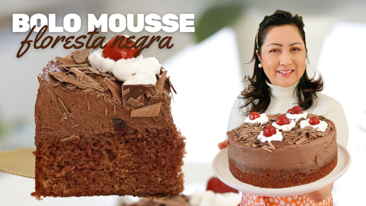 A RECEITA QUE VAI DEIXAR TODO MUNDO PEDINDO MAIS! | BOLO MOUSSE FLORESTA NEGRA – Dika da Naka