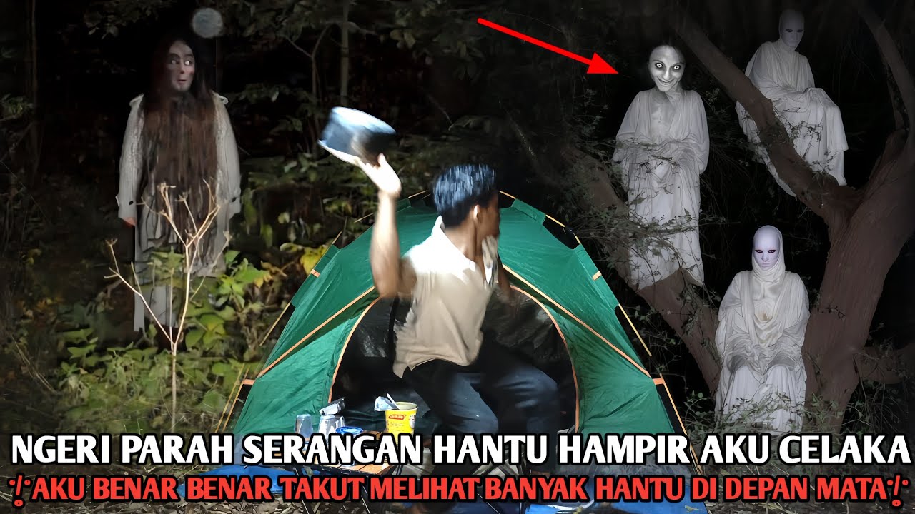 Camping horoR paling Mengerikan di kepung oleh sosok iblis Hantu penunggu Lokasi hutan angkeR