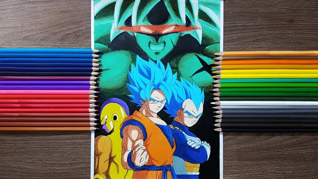 Drawing Goku, Vegeta and Broly - Dragon Ball Super: Broly Special