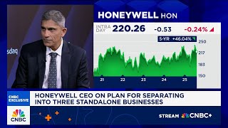 Honeywell will be three separate companies in about one year, says CEO