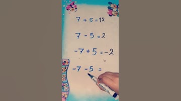 Adding and Subtracting Positive and Negative Numbers | Algebra #shorts