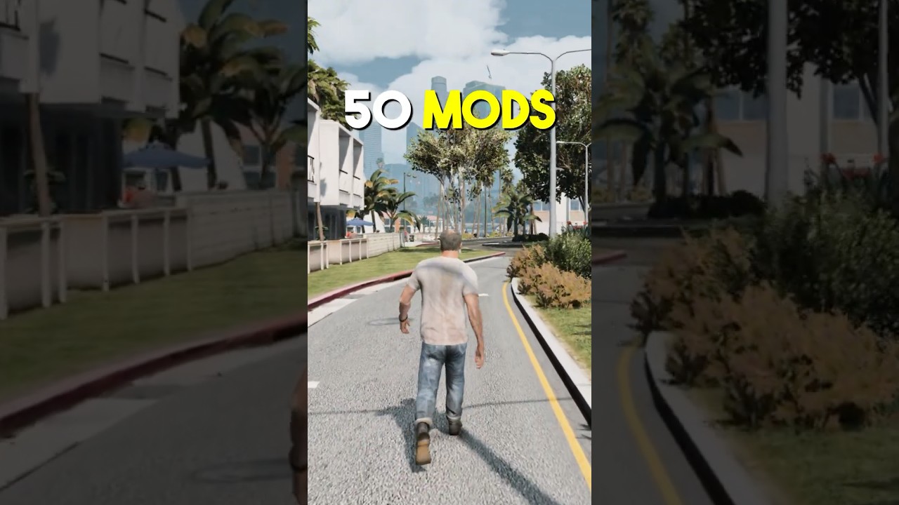 GTA 5 with 50 MODS 🔥 #gta5 #gta5mods #gta5shorts