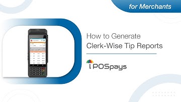 How to Generate Clerk-Wise Tip Reports