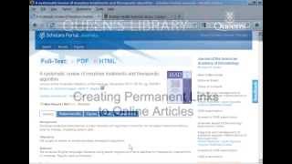 Creating Permanent Links