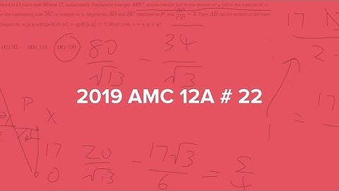 2019 AMC 12A #22