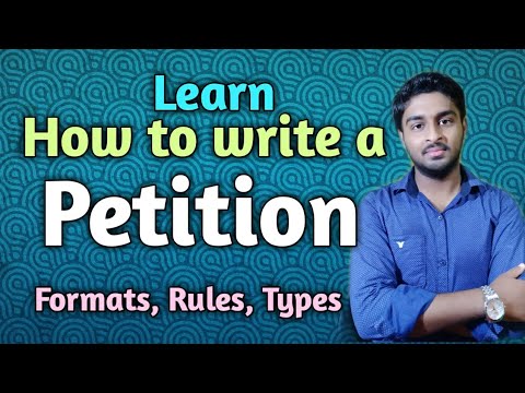 Video: How To Write A Petition To The Magistrate