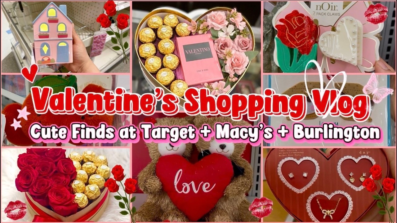 Valentine’s Shopping Vlog 2026 | Cute Finds At Target, Macy’s & Burlington💖