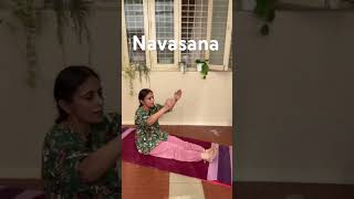 Navasana | Easy yoga asana for belly fat reduction 🧘♀️ #bellyfatloss