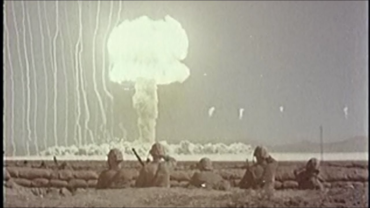 1952 - ATOMIC BOMB TEST FOOTAGE - BLAST AND DAMAGE - 4K atomic credit union