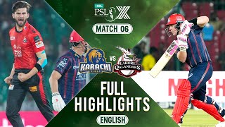 Full Highlights | Karachi Kings vs Lahore Qalandars | 𝐄𝐍𝐆𝐋𝐈𝐒𝐇 | Match 6 | HBL PSL X | M2M1A screenshot 3