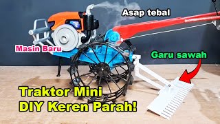 Upgrade Traktor Mini Kubota Quick G1000 Ganti Mesin Garu Sawah Mini Mirip Aslinya Diy Kreatif