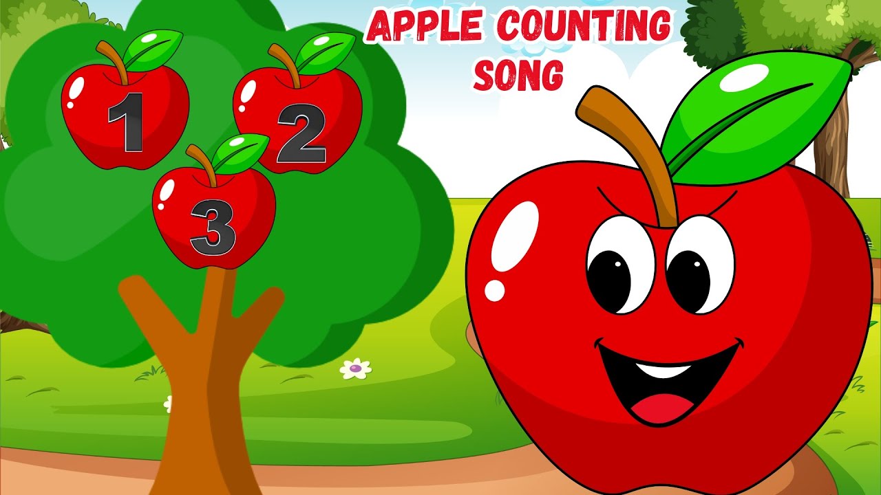 Apple Counting Song for Kids Fun Learning | 10 Apples At The Farm |  Nursery Rhymes & Kids Songs