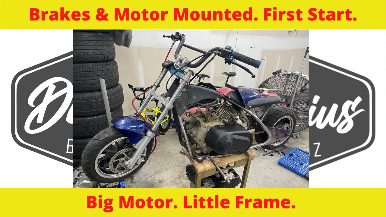 Big Block Stretched Motovox MBX10 Ep. 3 | GX340 Mounted + Brakes + 1ST START!
