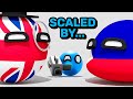 Countries scaled by 7  countryballs compilation