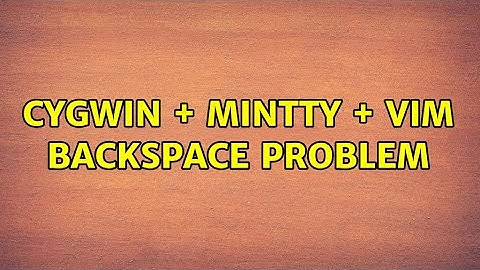 cygwin + mintty + vim backspace problem (3 Solutions!!)