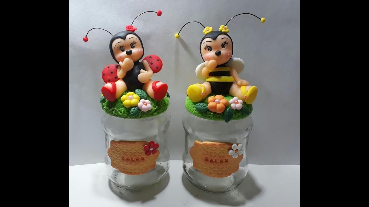 DIY  POTE JOANINHA DE BISCUIT -( Toys, Porcelana fria, polymer clay)