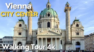 Vienna City Center  | Walking Tour 4k 60 FPS UHD