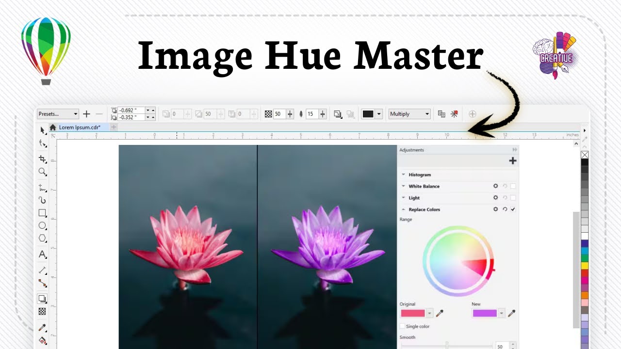 How to change the color of an image in CorelDRAW - YouTube