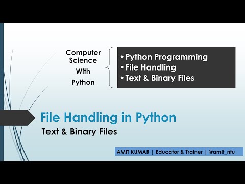 Basics of File Handing in Python | Text & Binary Files (Hindi)