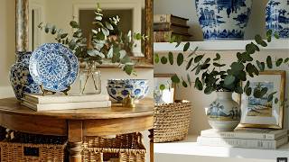 Elegant Summer Home Decorating Ideas | Decorate With Me | 💙 Blue & White Vintage Decor | DECORAZY
