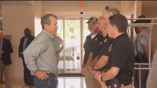 Gov. Kemp tours Tropical Storm Debby damage in Coastal Georgia