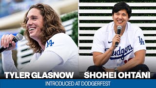 Tyler Glasnow & Shohei Ohtani Introduction at DodgerFest
