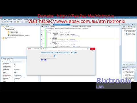 How to change color  trackbar-label Delphi-app