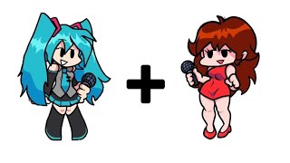 FNF Hatsune Miku + Girlfriend Style | FNF Sky - Clothes = ? | Friday night funkin animation