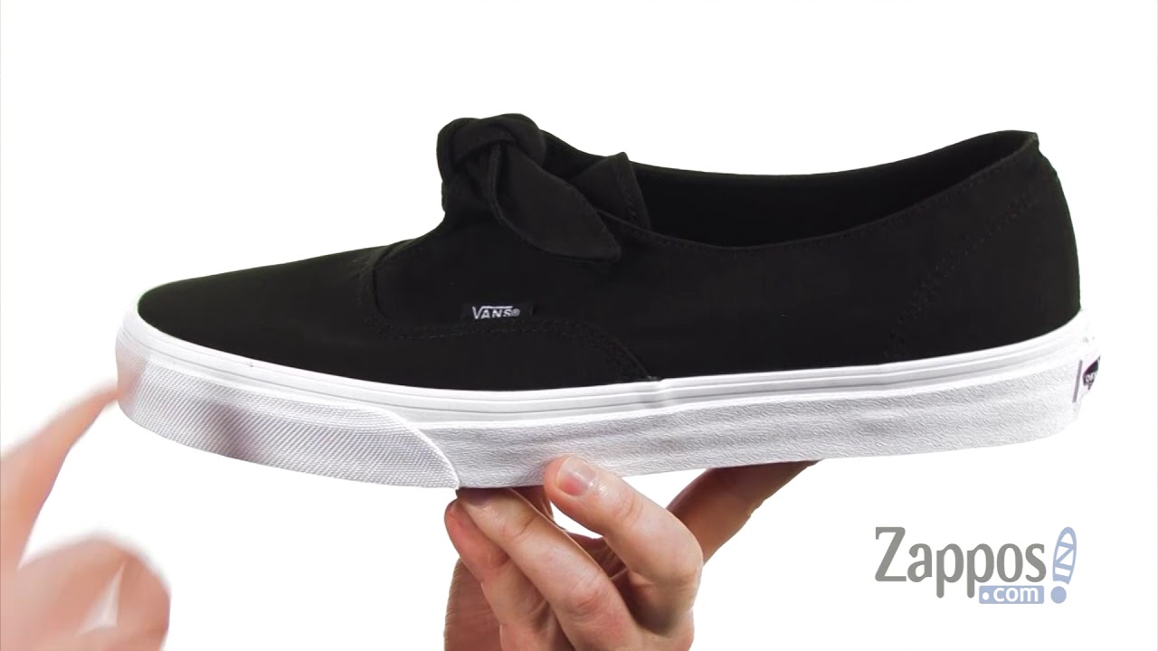 vans canvas authentic knotted black