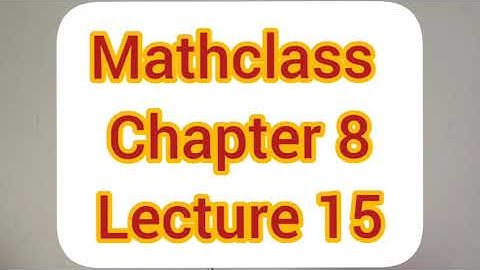Higher Math 2nd Paper:Class XI & XII:Chapter 8:Lecture 15