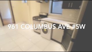 Walkthrough: 961 Columbus Avenue #5W