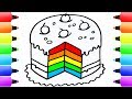 How to Draw a Cake Easy for Kids! Drawing a Cute Cake Step by Step Art for Kids