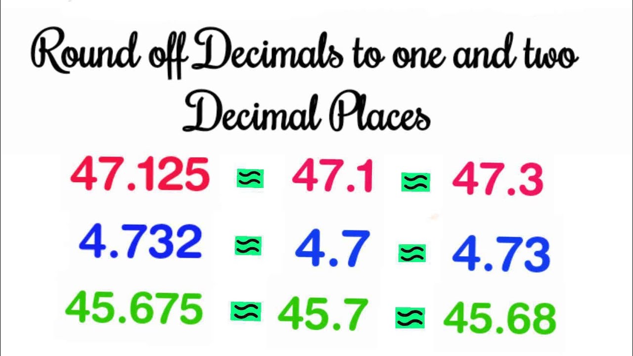 Round of decimals to one and two decimal places 5th math Unit.4 Ex.6 Q ...