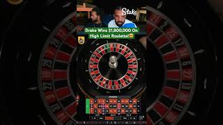 Drake Wins $1,800,000 On High Limit Roulette! #drake #roulette #casino #maxwin #highroller #hugewin