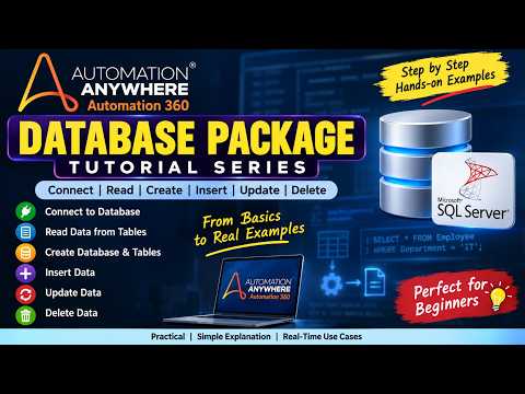 #5 | Automation 360 Database Insert | Insert Data into SQL Server Using A360 | Session 4| A360