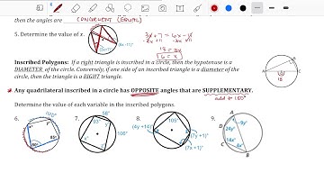 10.4 Inscribed Angles & Intercepted Arc