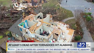 At least 5 dead after tornadoes hit Alabama