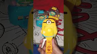 Mini Fan Minion Toy With Jackpot Candy Machine Dispenser