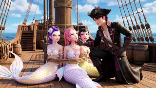 'Free' Cover | Pirate Jinu Kidnapped HUNTRIX Mermaids! ☠️🧜‍♀️ [KPop Demon Hunters] | 