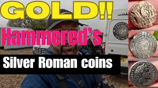 GOLD!! ROMAN SILVER..HAMMERED COINS|metal detecting uk|xp dues|#treasurehunting #metaldetectinguk
