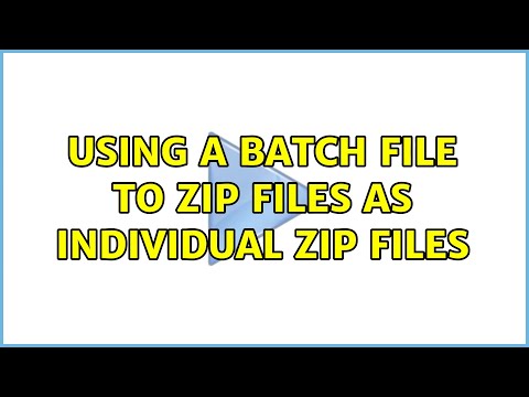 Using a batch file to zip files as individual zip files (2 Solutions!!)