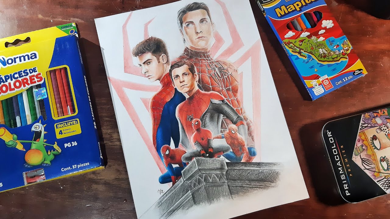 DIBUJO DE SPIDERMAN NO WAY HOME | DRAWING SPIDERMAN NO WAY HOME, ANDREW ...