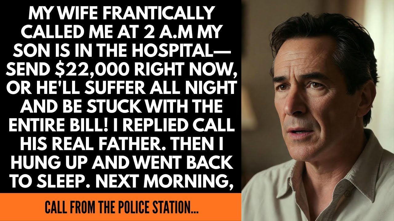 Моя жена в панике позвонила мне в 2 часа ночи. Мой сын в больнице. Отправьте 22 000 долларов прям...